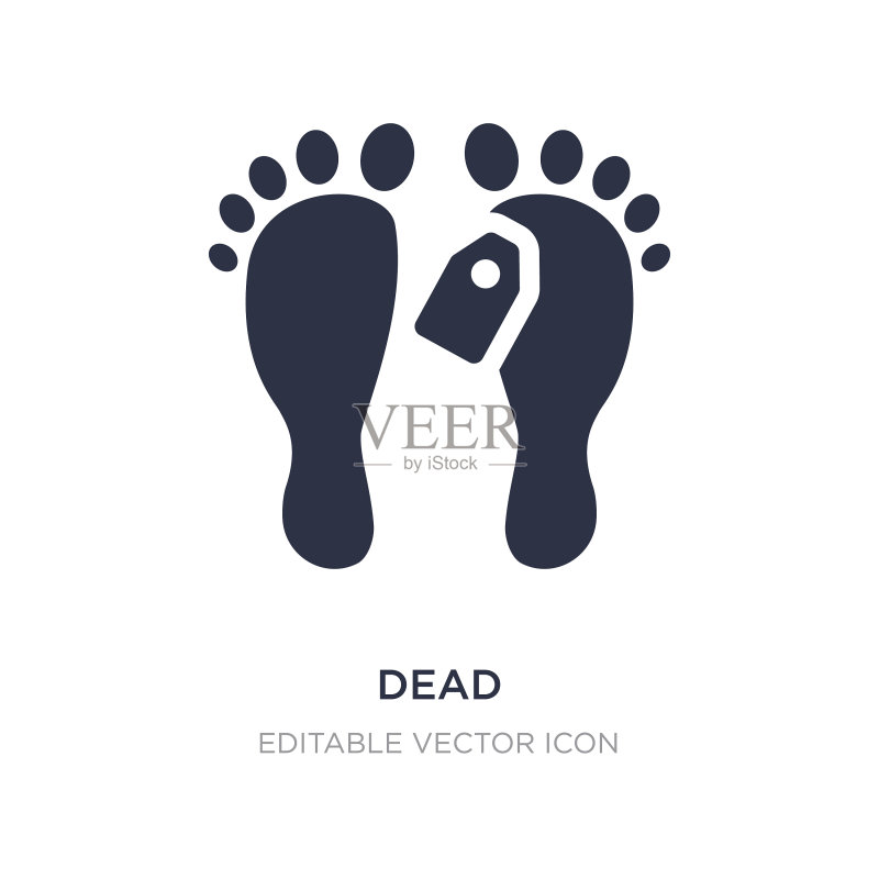 白色背景上的死亡图标图标素材