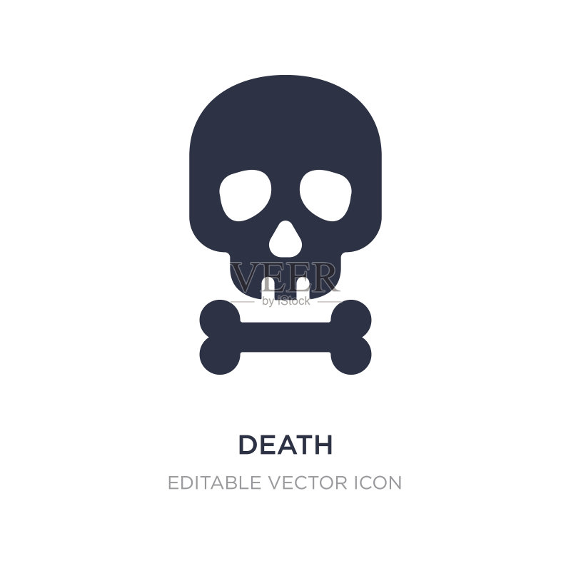 白色背景上的死亡图标图标素材
