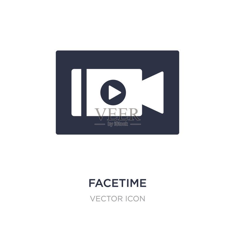 白色背景上的Facetime图标图标素材