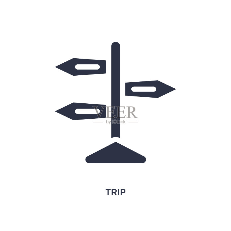 白色背景上的旅行图标图标素材