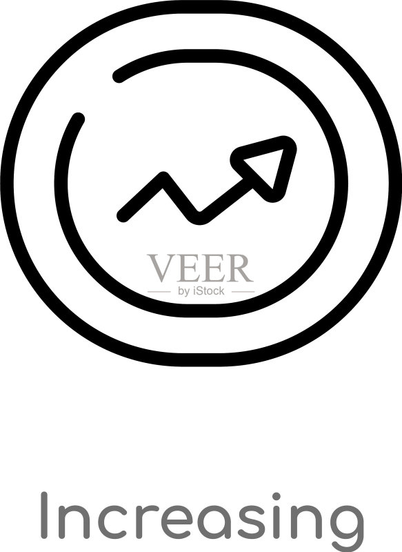 黑色简约递增轮廓图标图标素材
