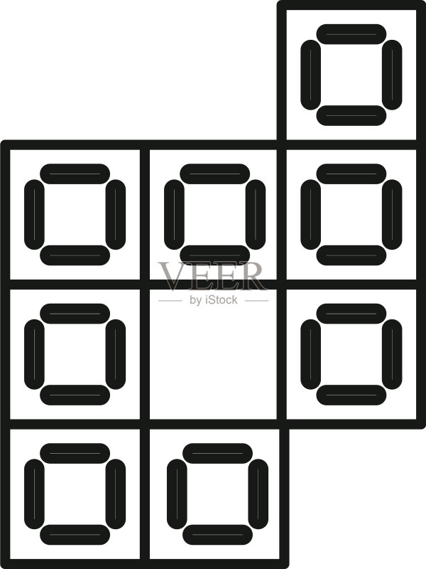 视频游戏砖块隔离图标图标素材