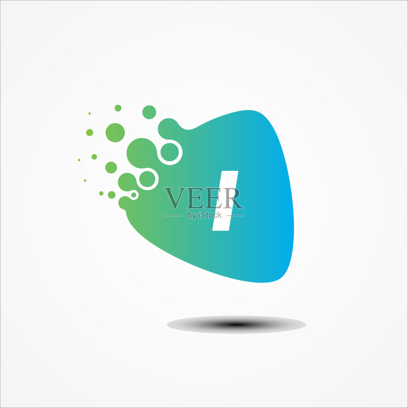 字母I三角形设计符号图标素材