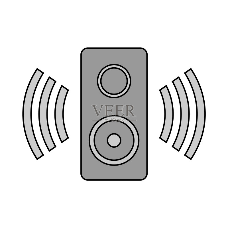 黑色背景上的扬声器图标图标素材