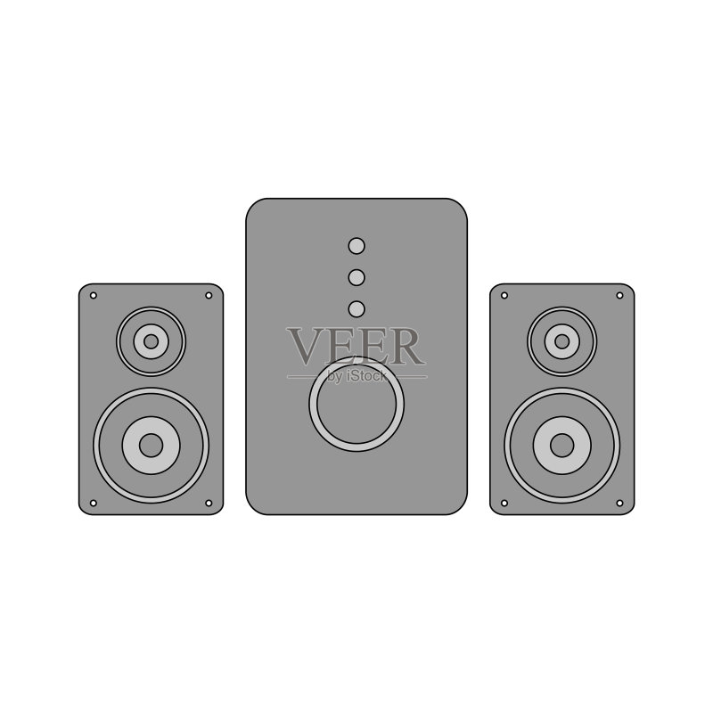 立体声音响系统图标图标素材