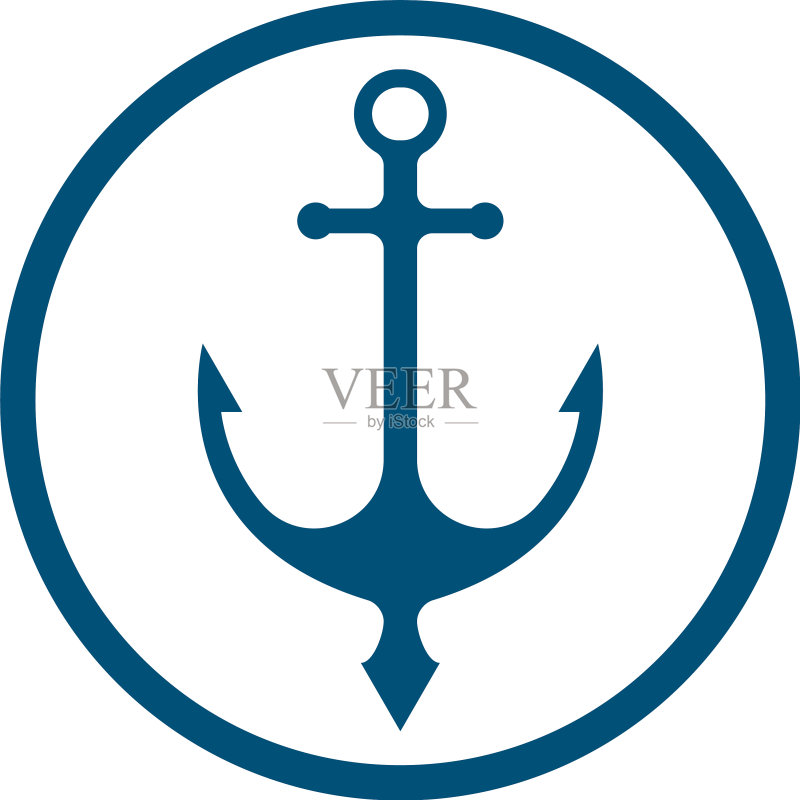 船锚Logo模板图标素材