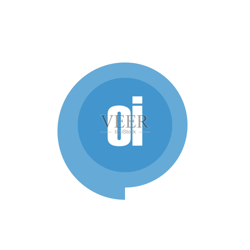 OI首字母logo模板设计图标素材