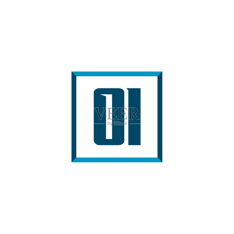 OI首字母logo模板设计图标素材