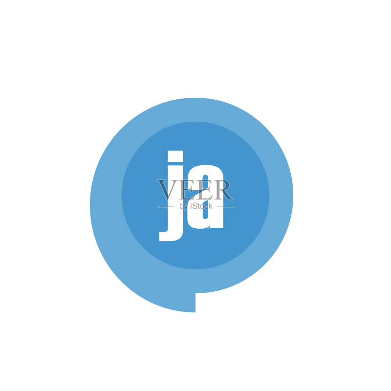 JA首字母logo模板设计图标素材