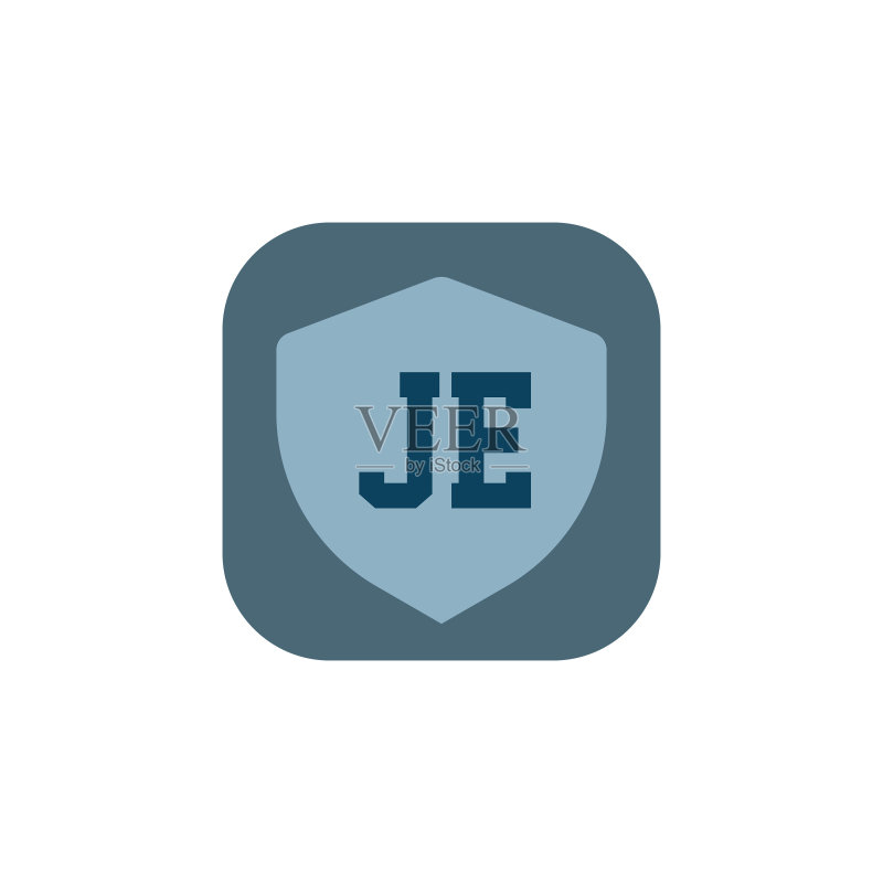 JE字母logo模板设计图标素材