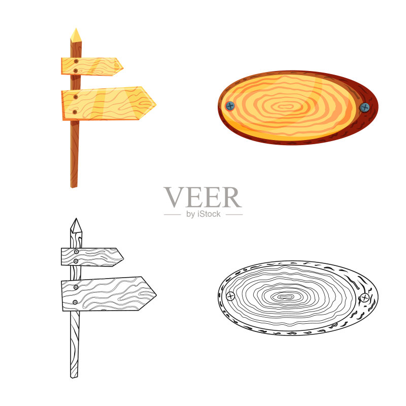 原始森林标志合集图标素材