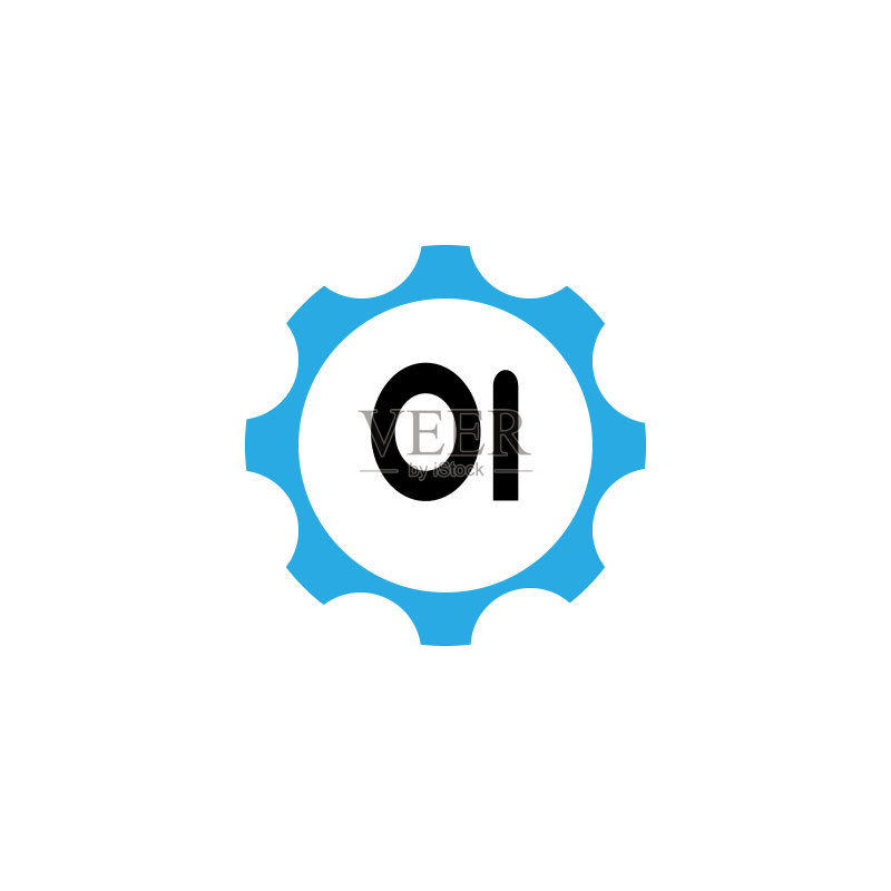 OI首字母logo模板设计图标素材