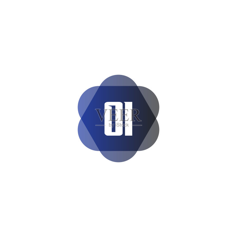 OI首字母logo模板设计图标素材