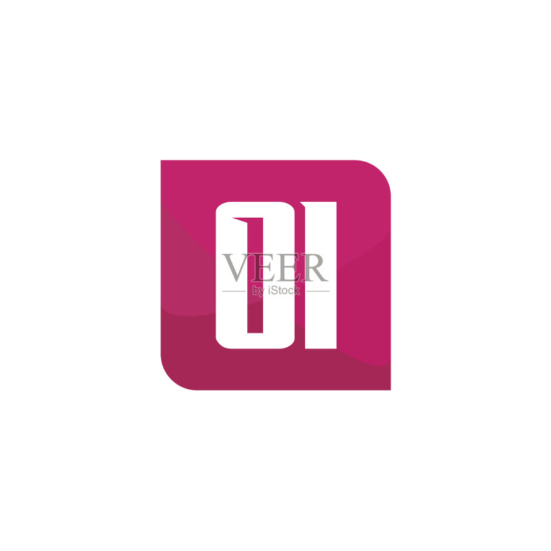 OI首字母logo模板设计图标素材