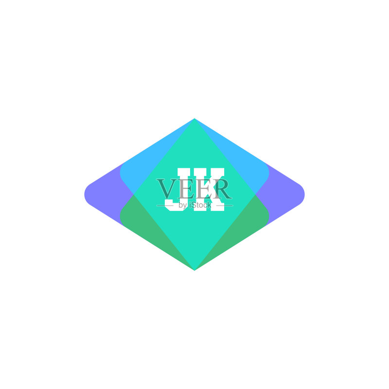 首字母JK标志设计模板图标素材