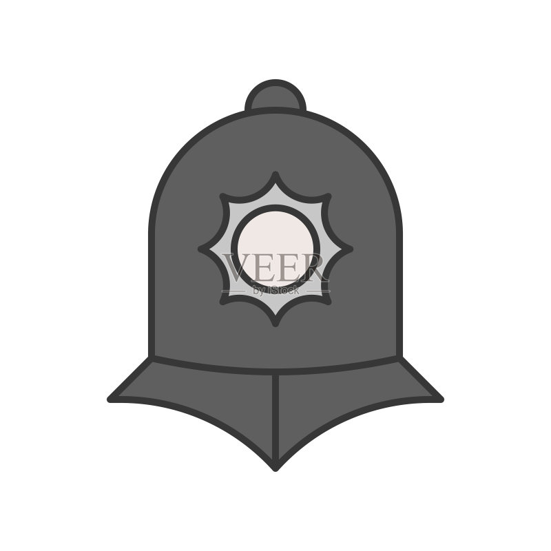 英格兰警用头盔相关轮廓图标图标素材