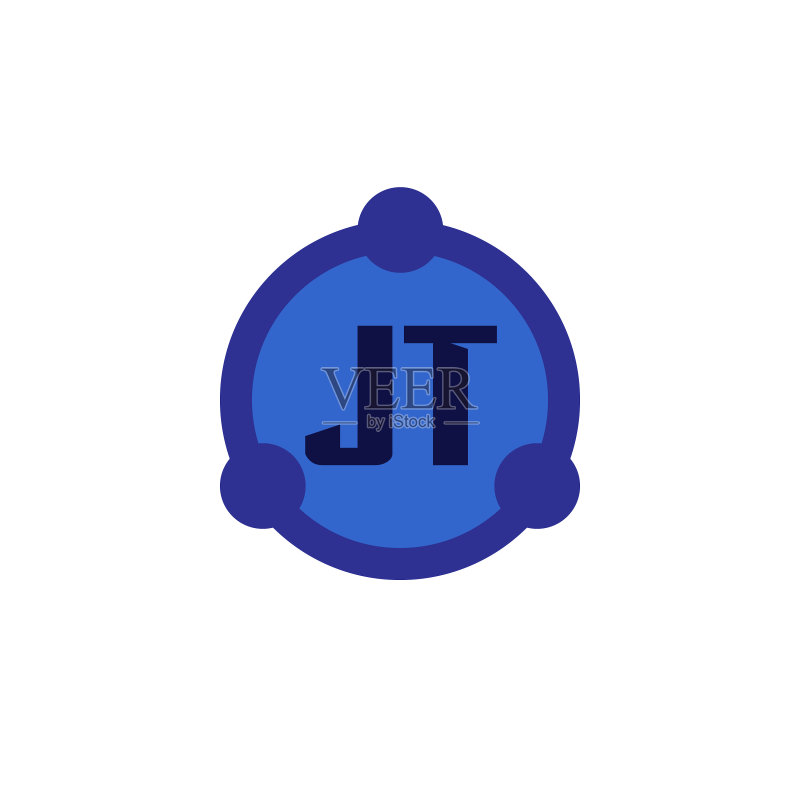 JT字母logo模板设计图标素材