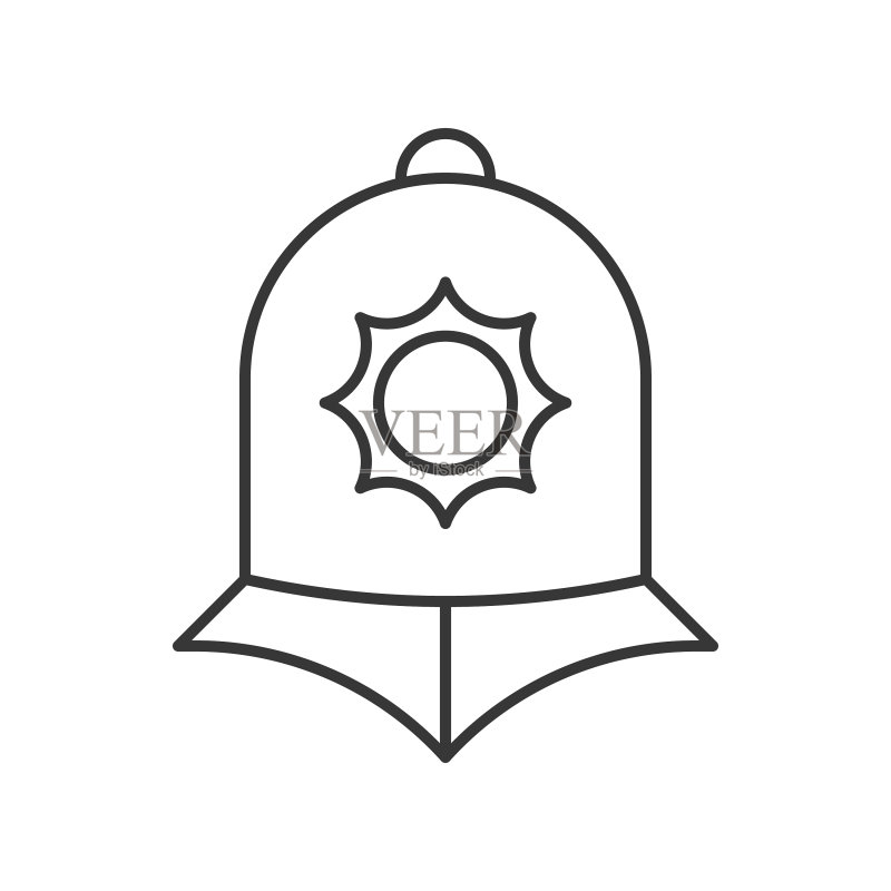 英格兰警用头盔相关轮廓图标图标素材