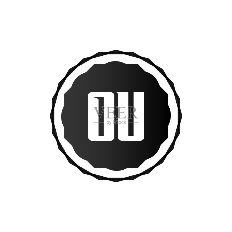 OU字母logo设计模板图标素材