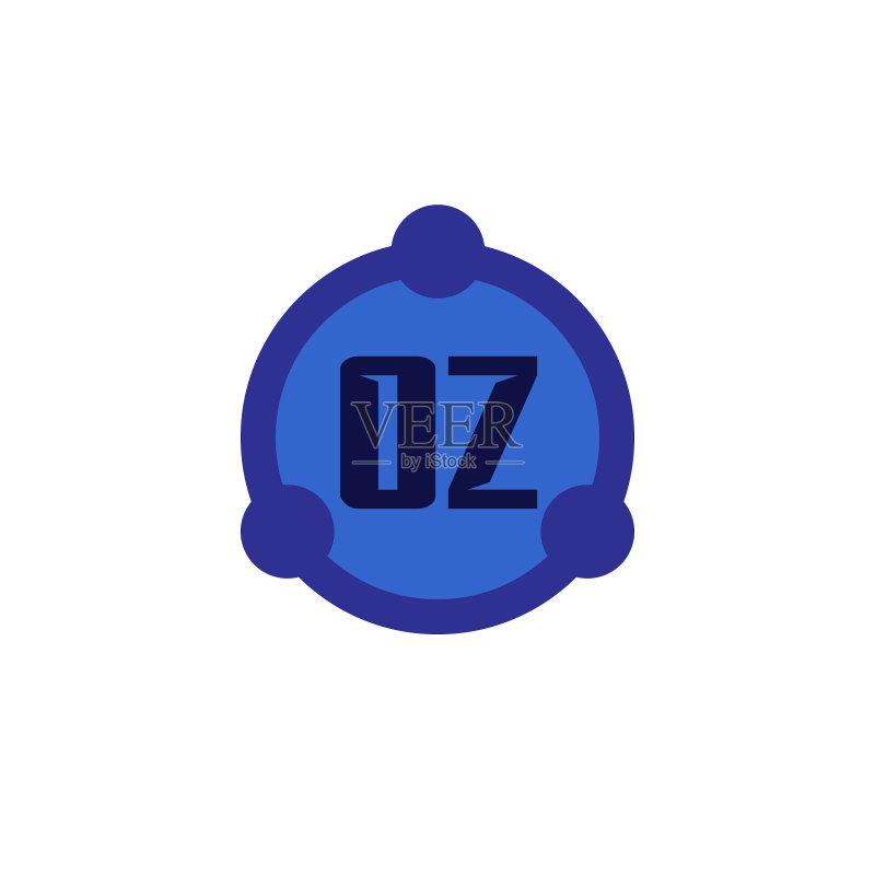 OZ字母logo模板设计图标素材