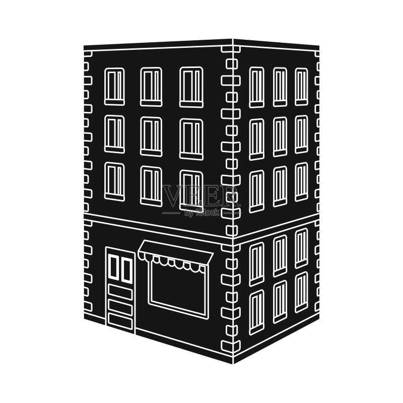 图书馆房屋标志图标素材