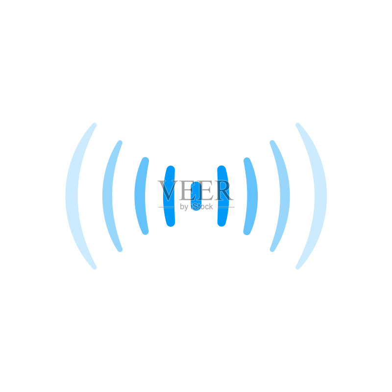 Wi-Fi信号连接声波无线电波Logo图标素材