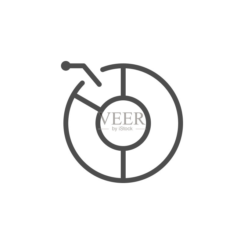 饼图线条图标图标素材