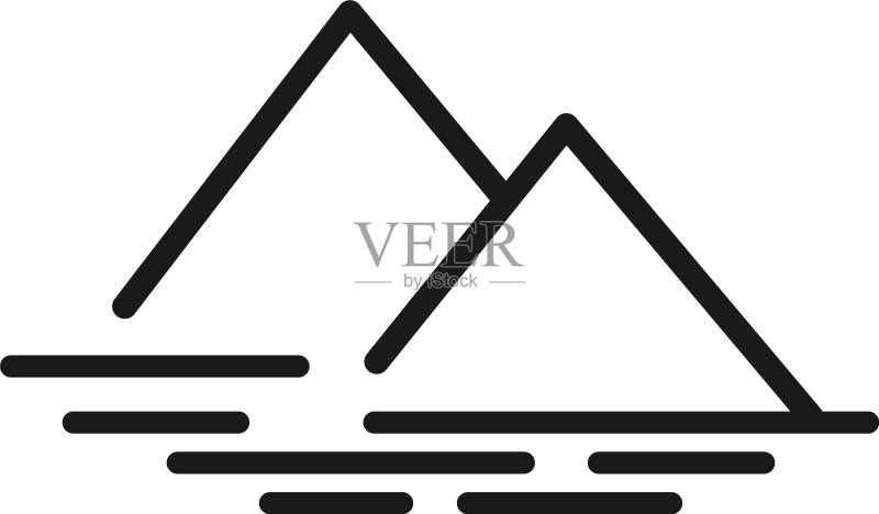 山峰图形设计模板图标素材