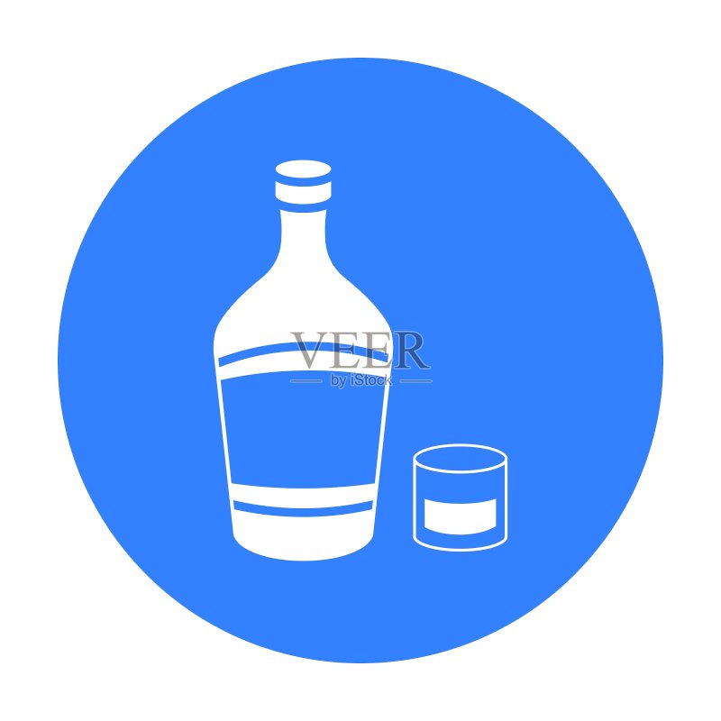 黑色风格的利口酒图标图标素材