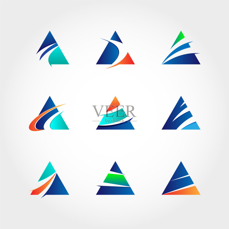 抽象三角形商业Logo合集图标素材