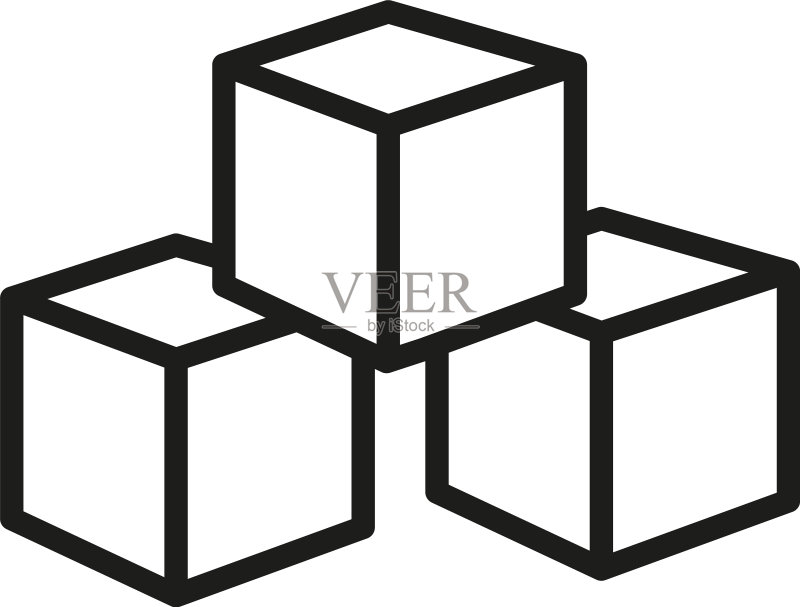 糖轮廓图标:精制糖的甜味图标素材