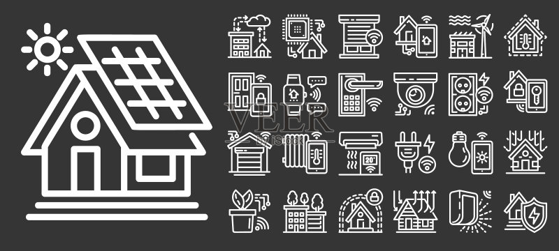客户保留图标集轮廓样式图标素材
