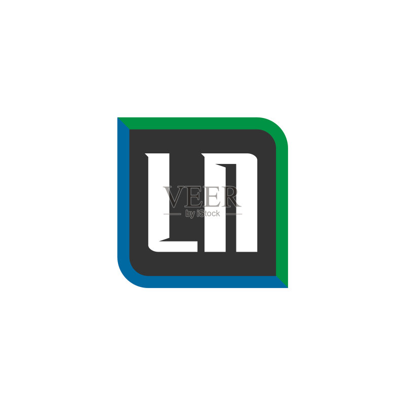 首字母标志LN模板设计图标素材