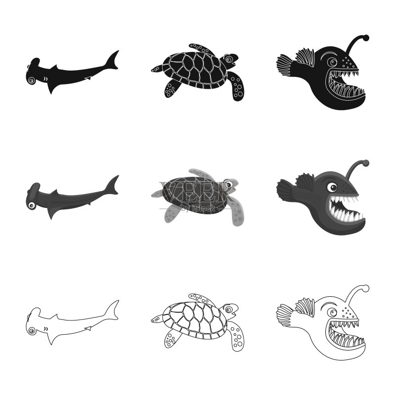 海洋动物图标设计图标素材