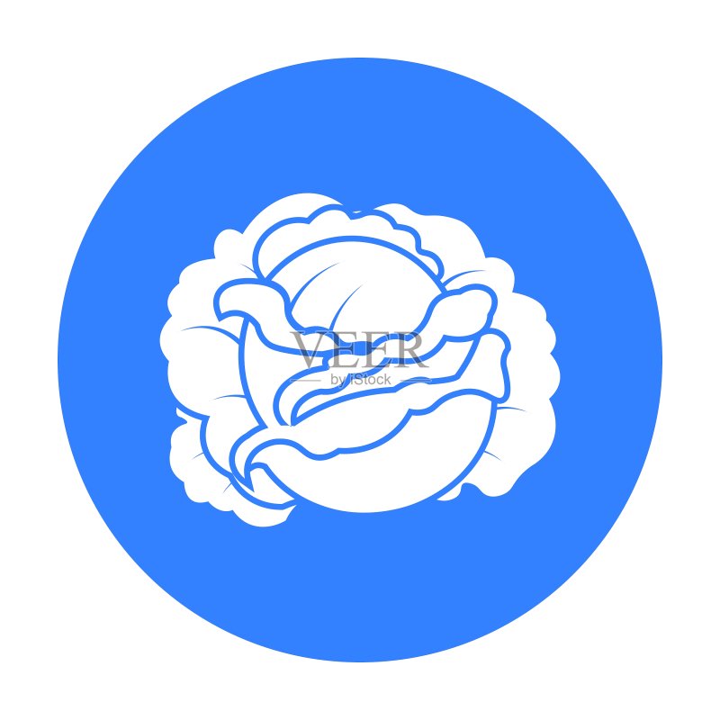 黑色卷心菜图标图标素材