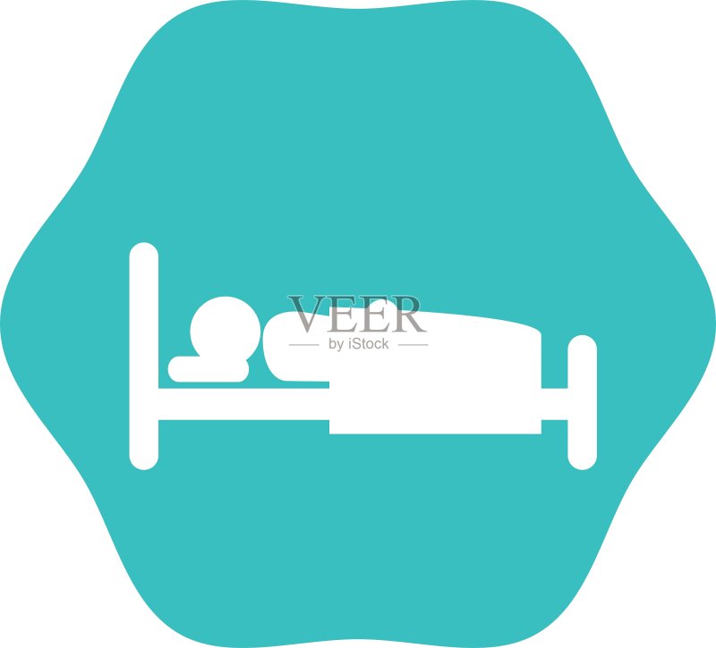 睡眠人物轮廓图标图标素材