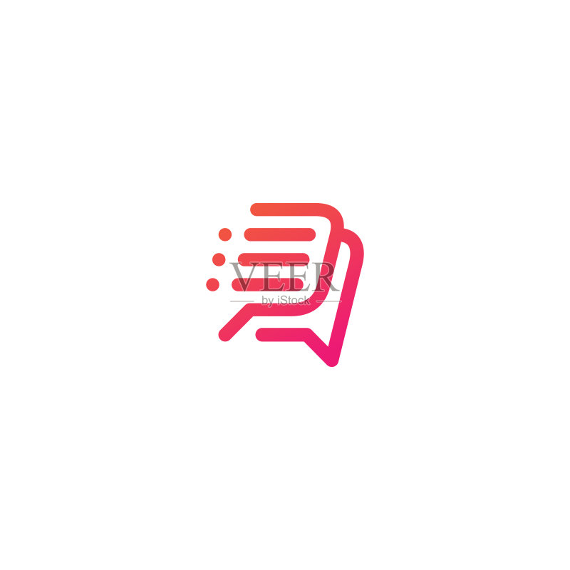 聊天对话Logo图标线条轮廓图标素材