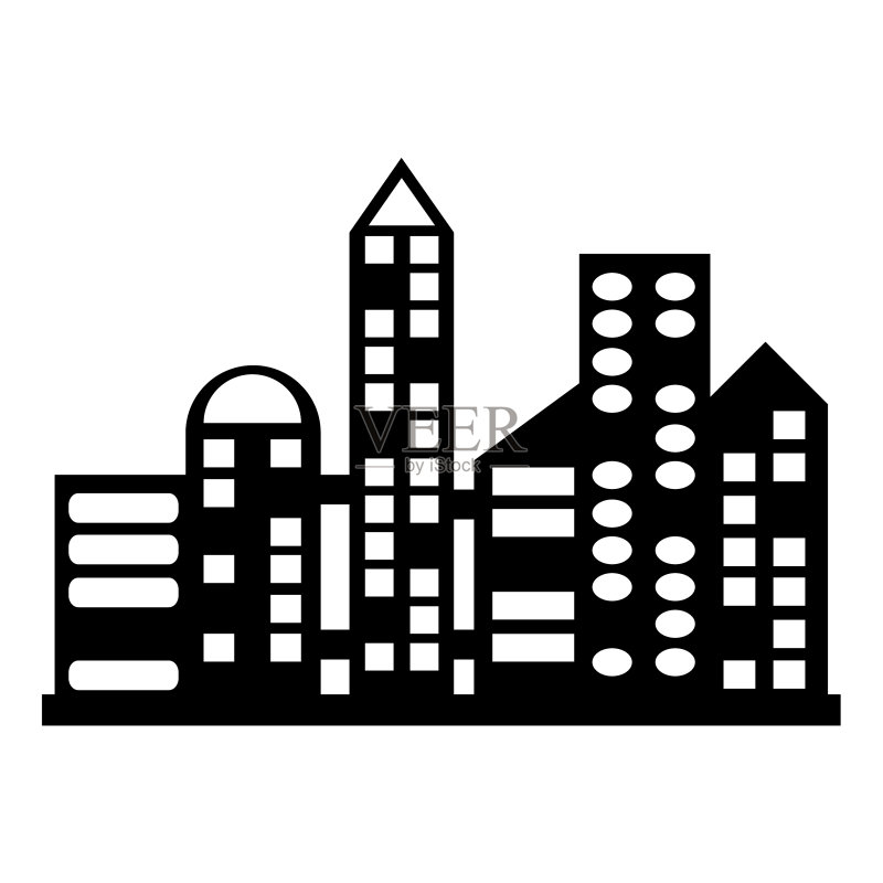 黑色城市图标合集图标素材