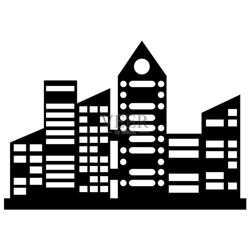 黑色城市图标合集图标素材