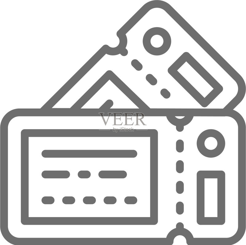 电影票线条图标图标素材