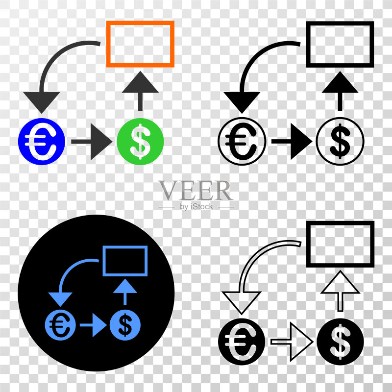 货币兑换方案EPS图标图标素材
