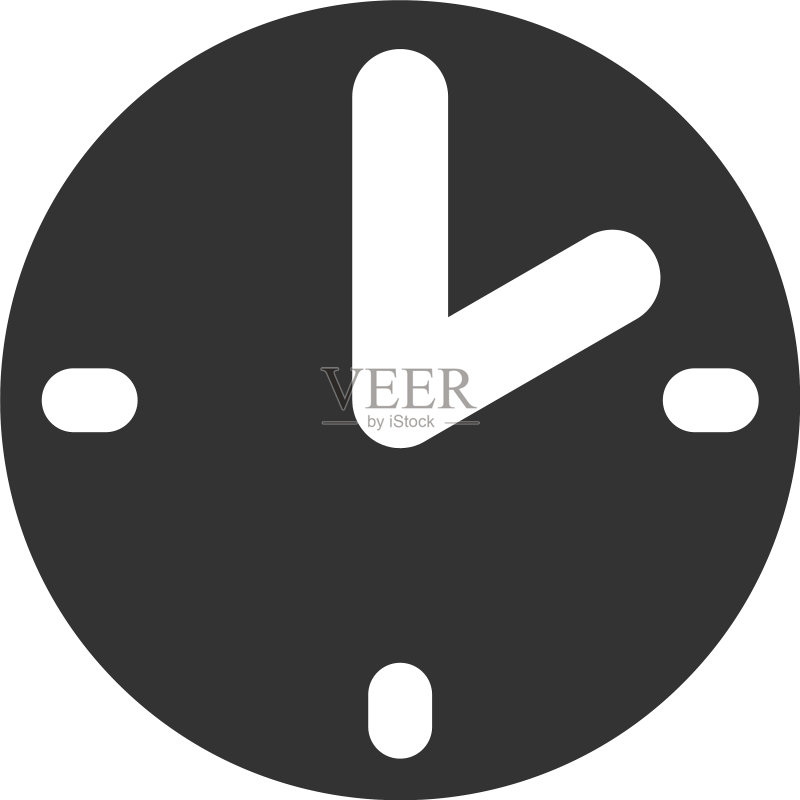 扁平风格时钟图标图标素材