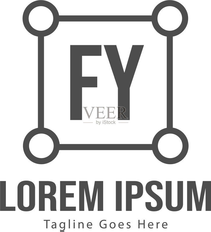 FY字母现代边框logo模板图标素材