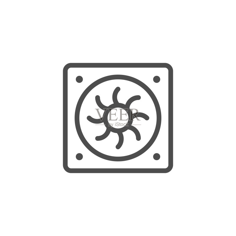 风扇线性图标图标素材