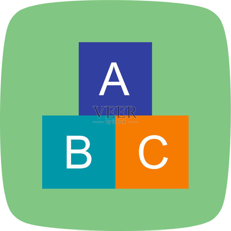 ABC立方体图标图标素材