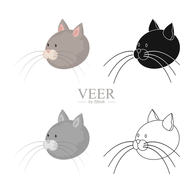 猫和猫脸图标设计合集图标素材