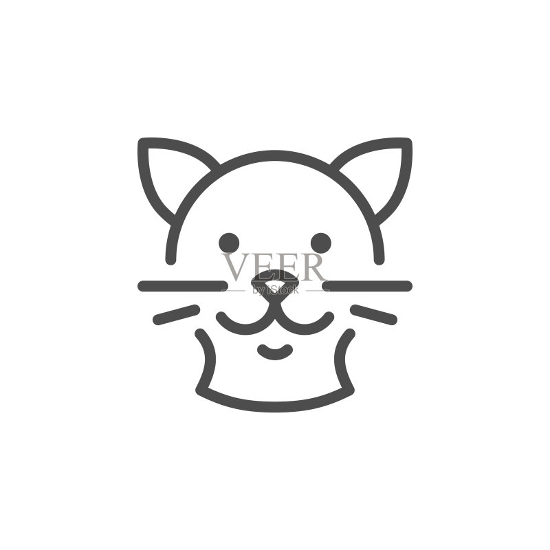 猫咪线条图标图标素材