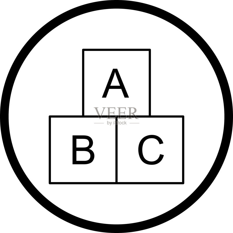 ABC立方体图标图标素材