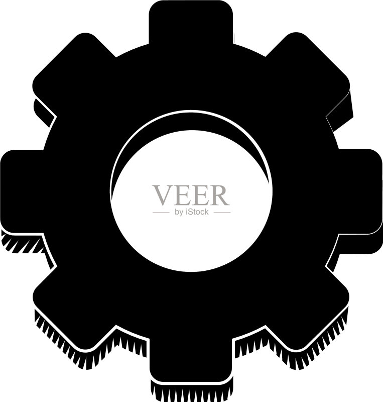 齿轮工程合作示意图图标素材