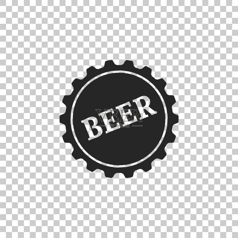 带有啤酒字样的瓶盖图标图标素材